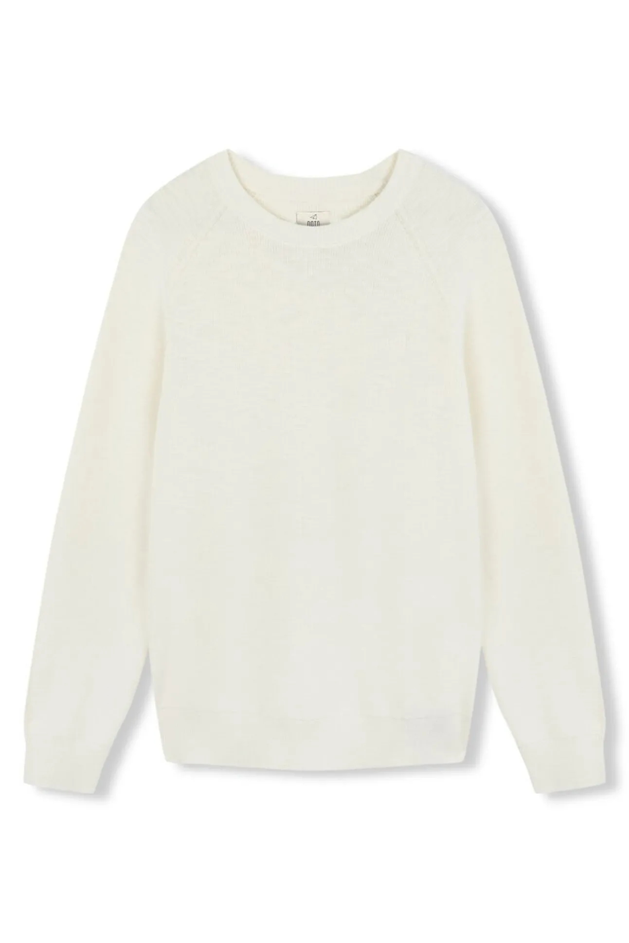 Jersey cuello redondo crudo algodón