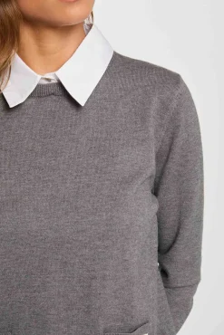 Jersey cuello tipo camisa