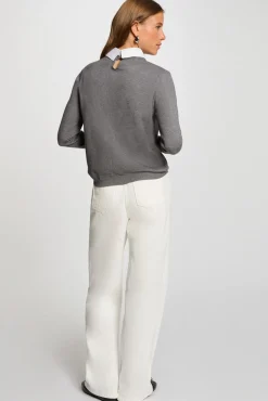 Jersey cuello tipo camisa