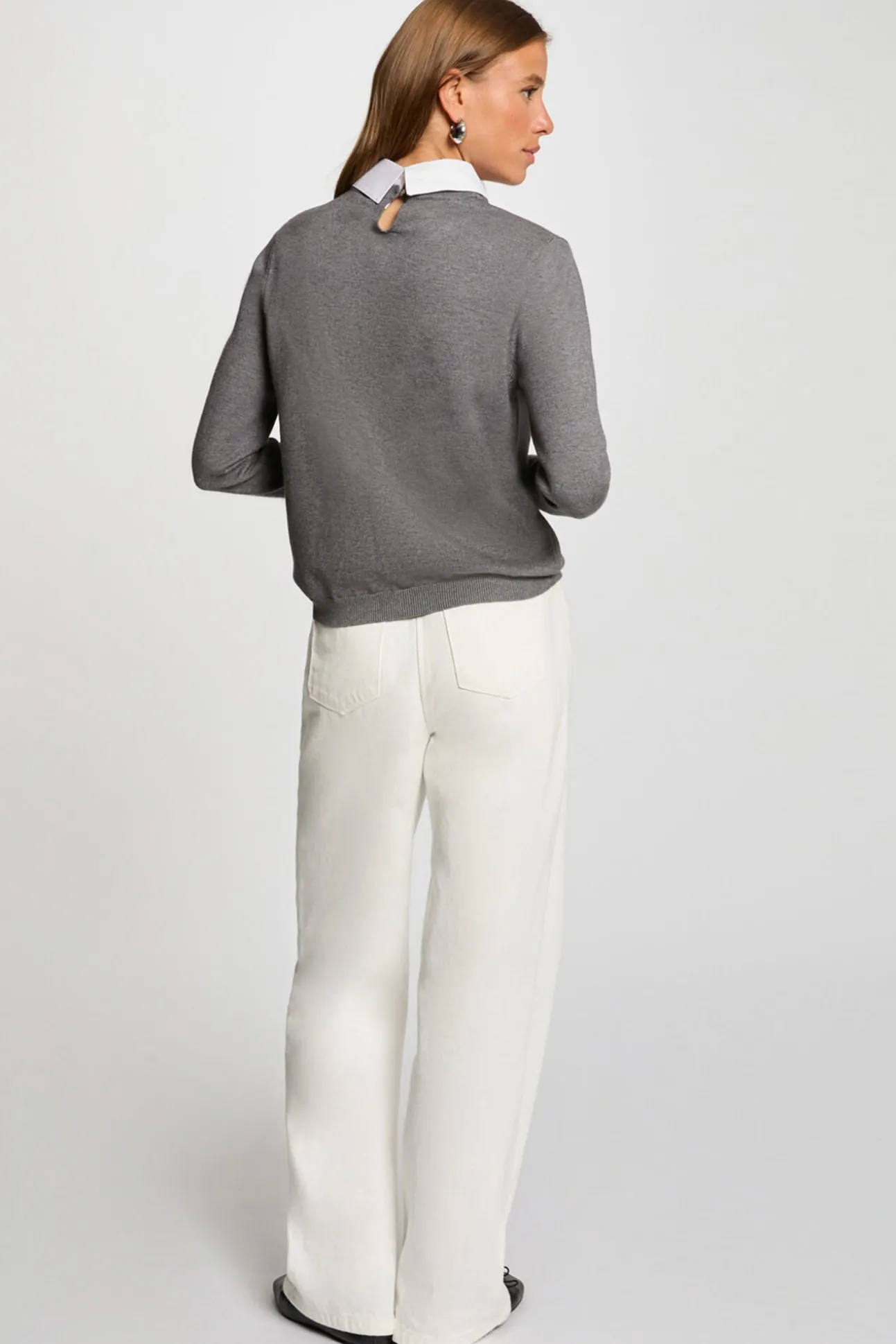 Jersey cuello tipo camisa