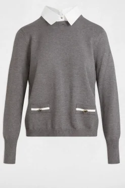 Jersey cuello tipo camisa