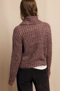 Jersey cuello vuelto bicolor