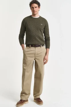 Jersey de algodón con cuello redondo