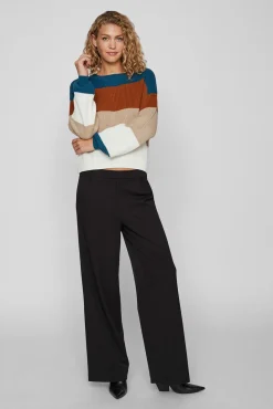 Jersey de canalé con rayas