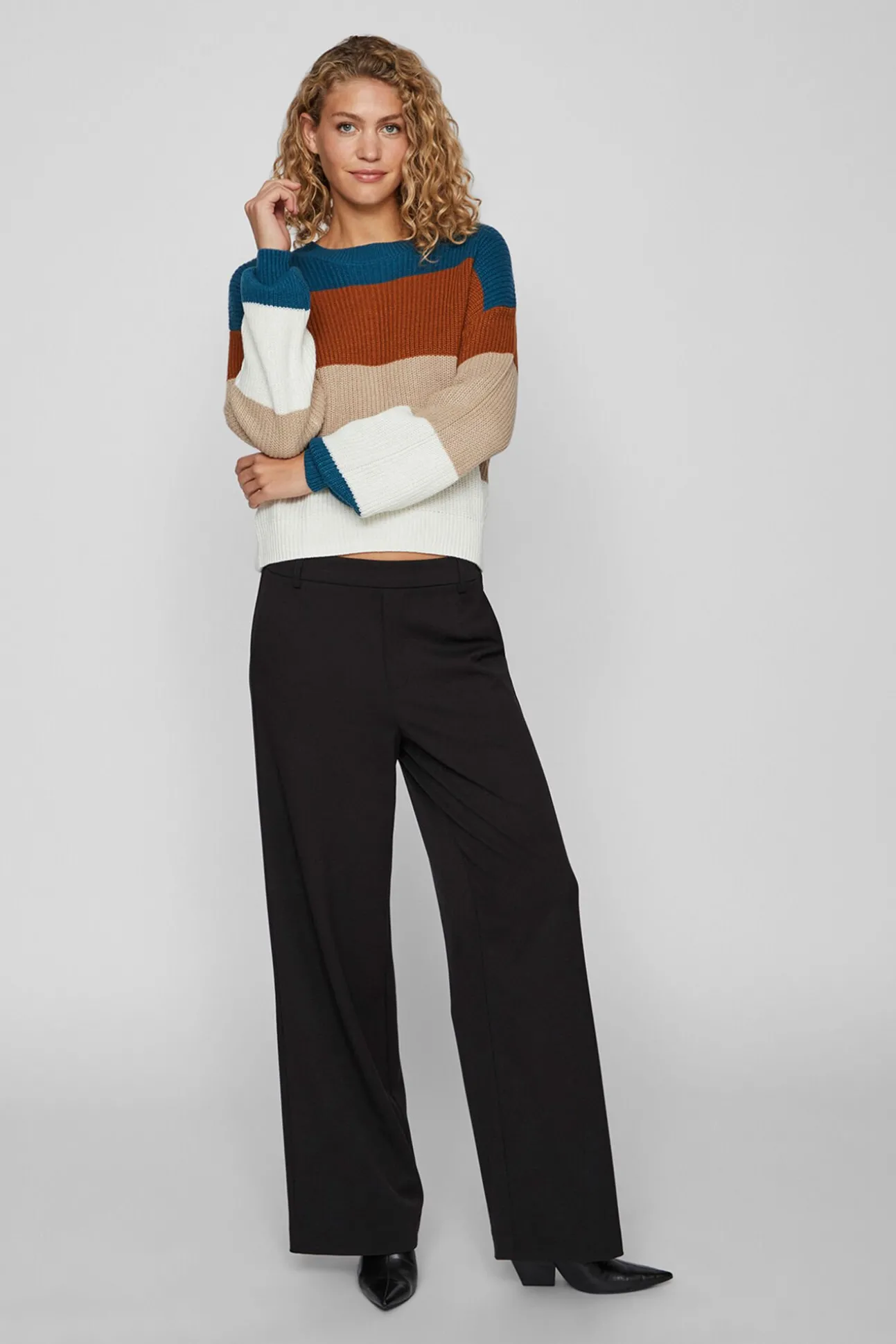 Jersey de canalé con rayas