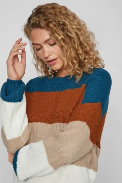 Jersey de canalé con rayas