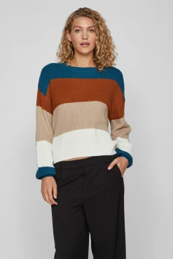 Jersey de canalé con rayas