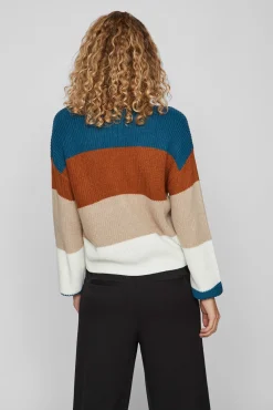 Jersey de canalé con rayas