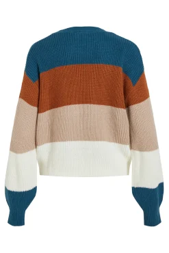 Jersey de canalé con rayas