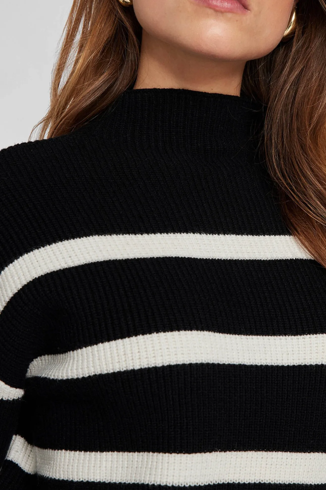 Jersey de canalé con rayas