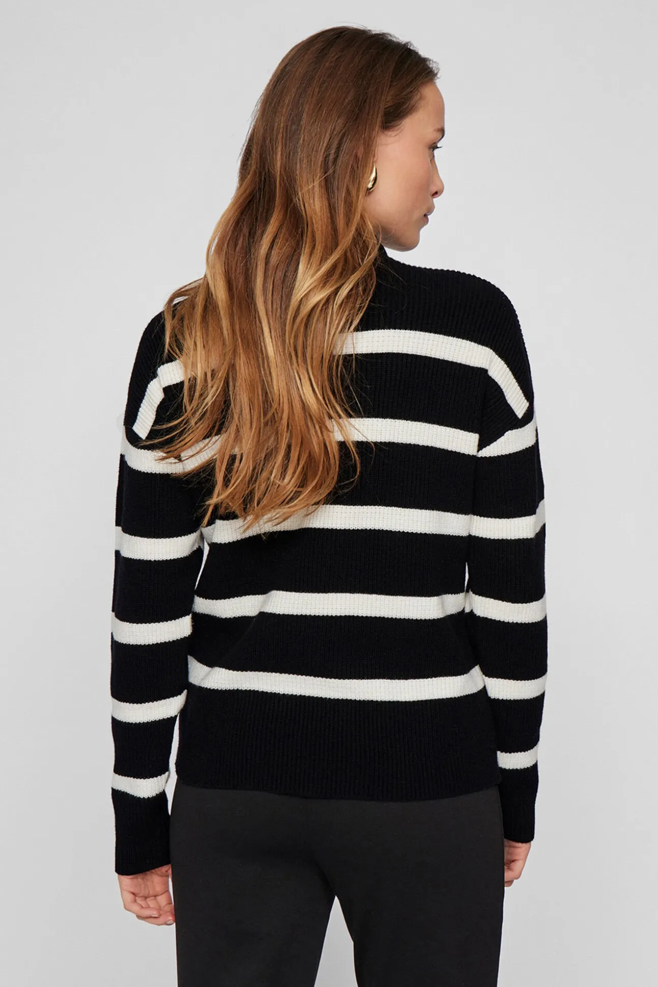 Jersey de canalé con rayas