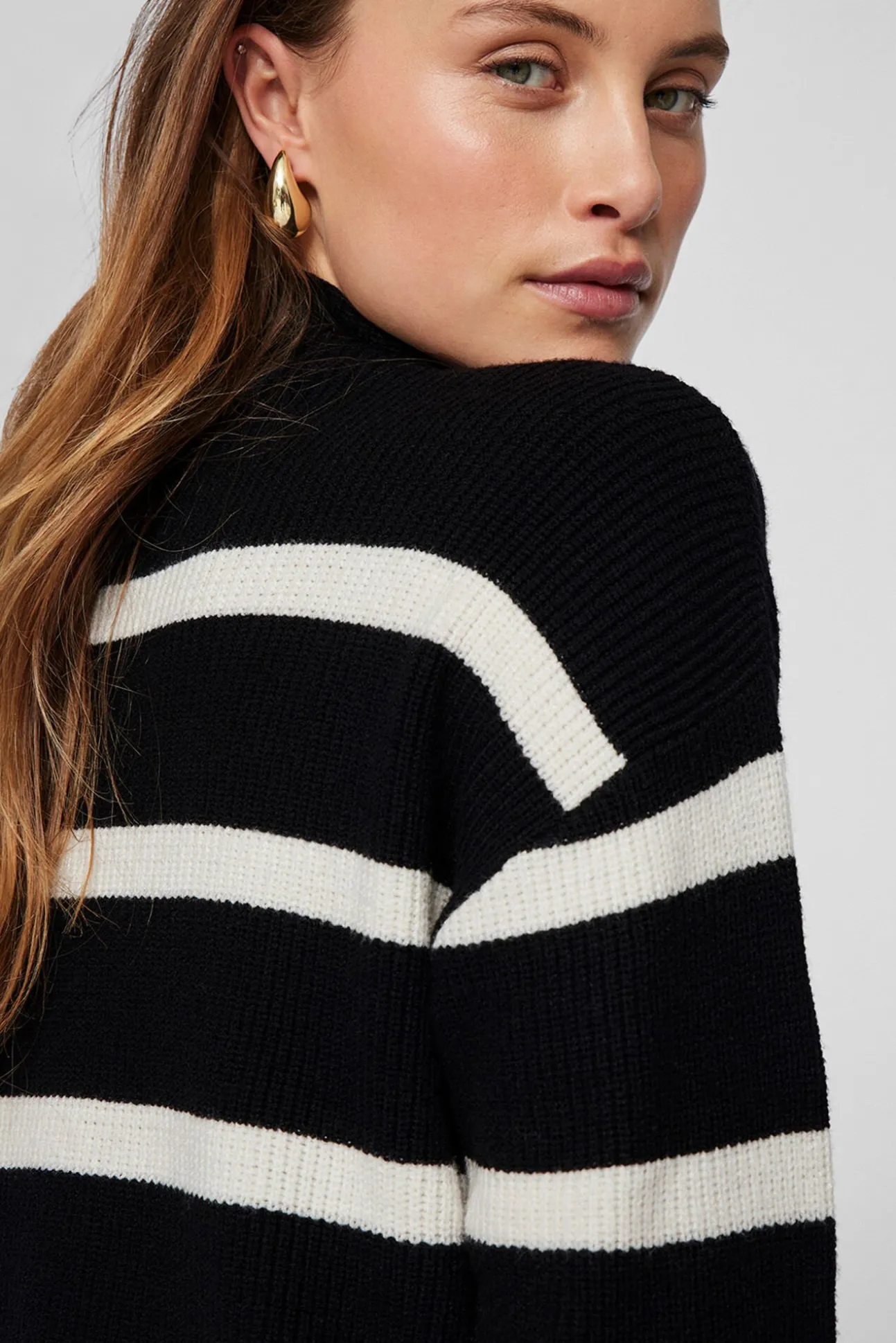 Jersey de canalé con rayas