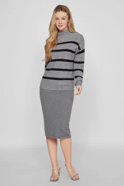 Jersey de canalé con rayas