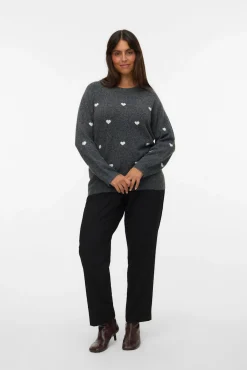 Jersey de cuello redondo talla grande