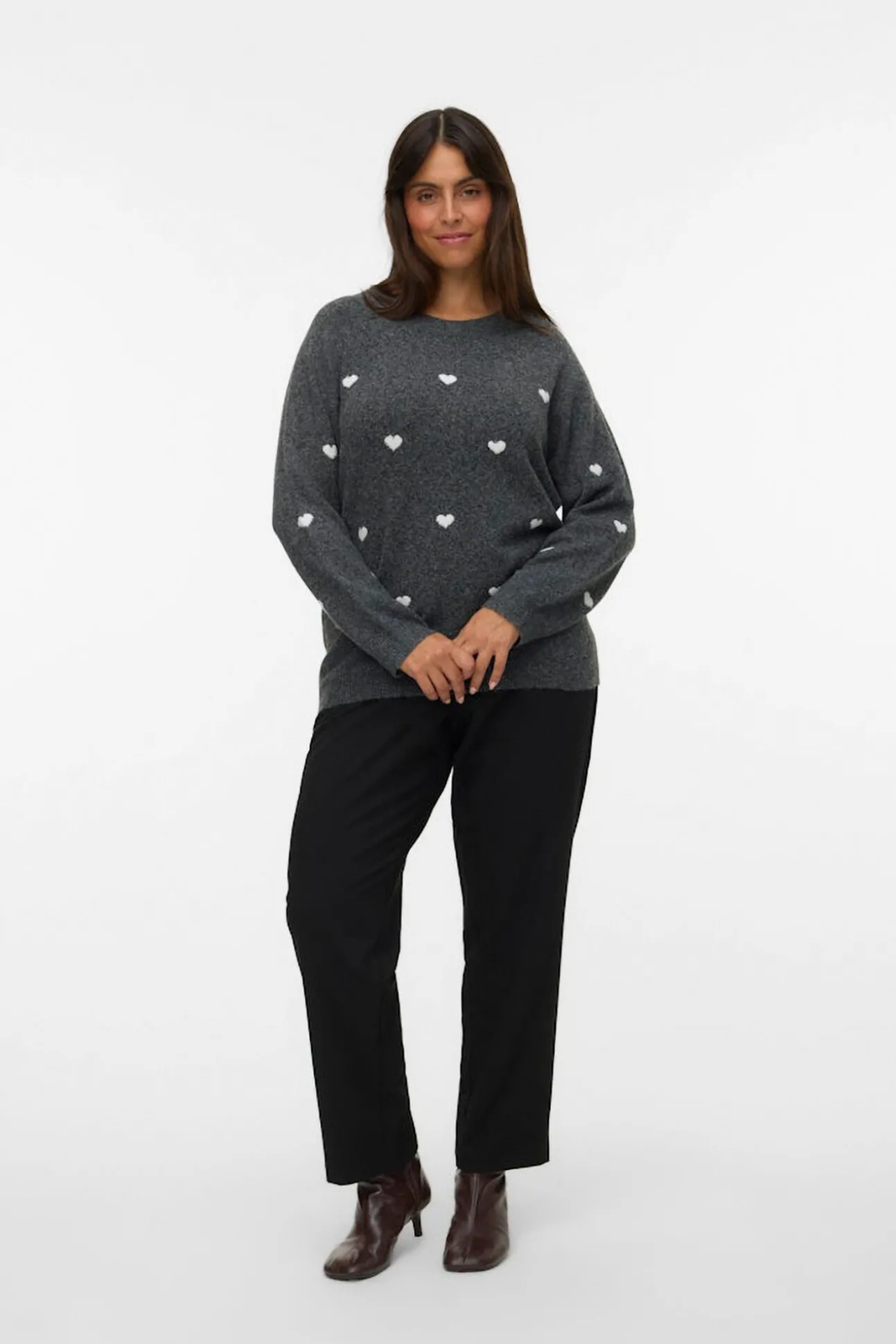 Jersey de cuello redondo talla grande