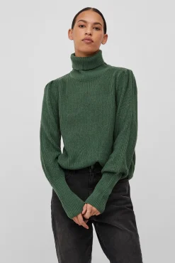 Jersey de cuello vuelto con canalé