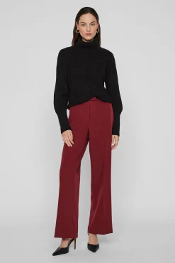 Jersey de cuello vuelto con canalé