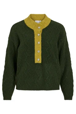 Jersey de lana con botones en el cuello