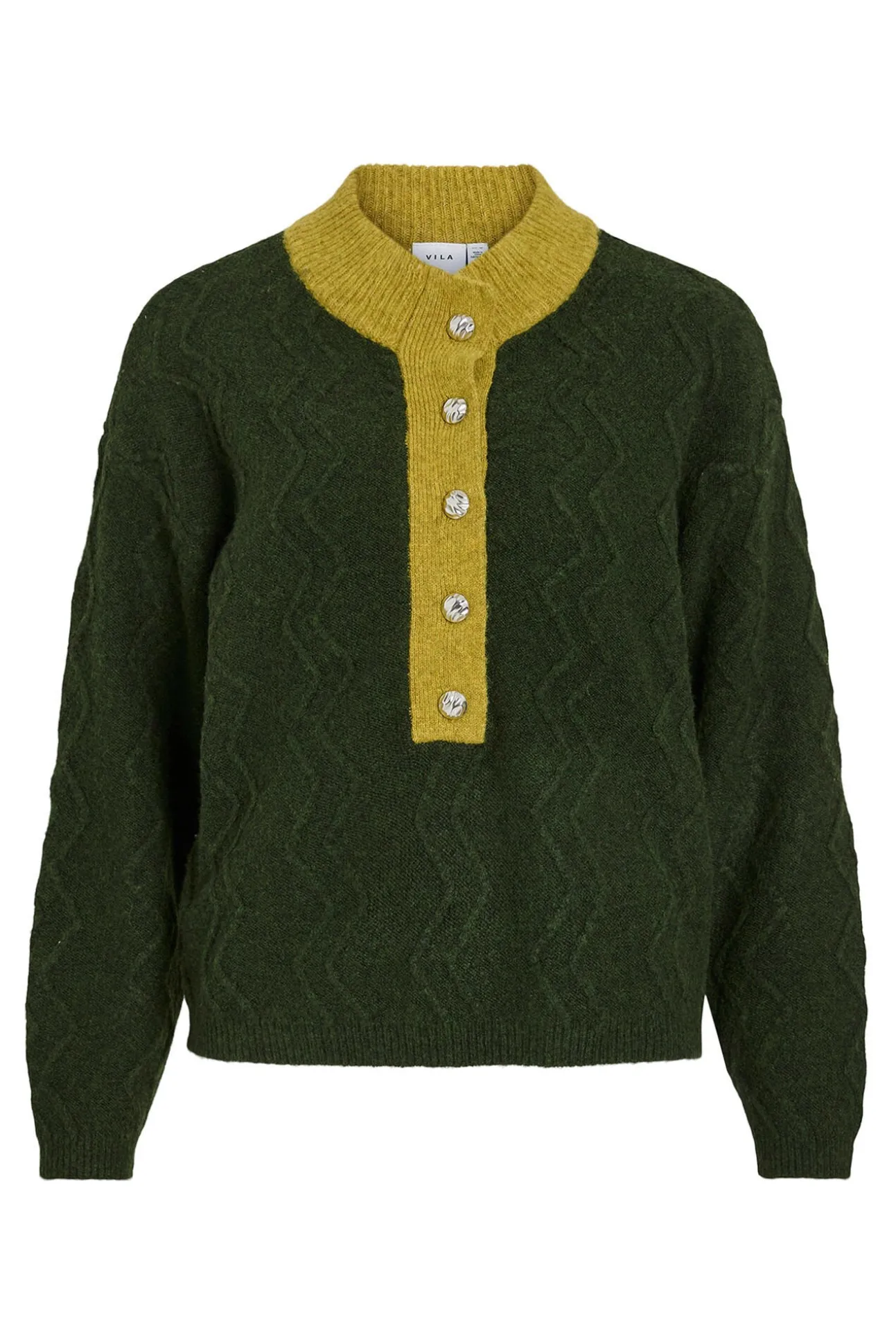 Jersey de lana con botones en el cuello