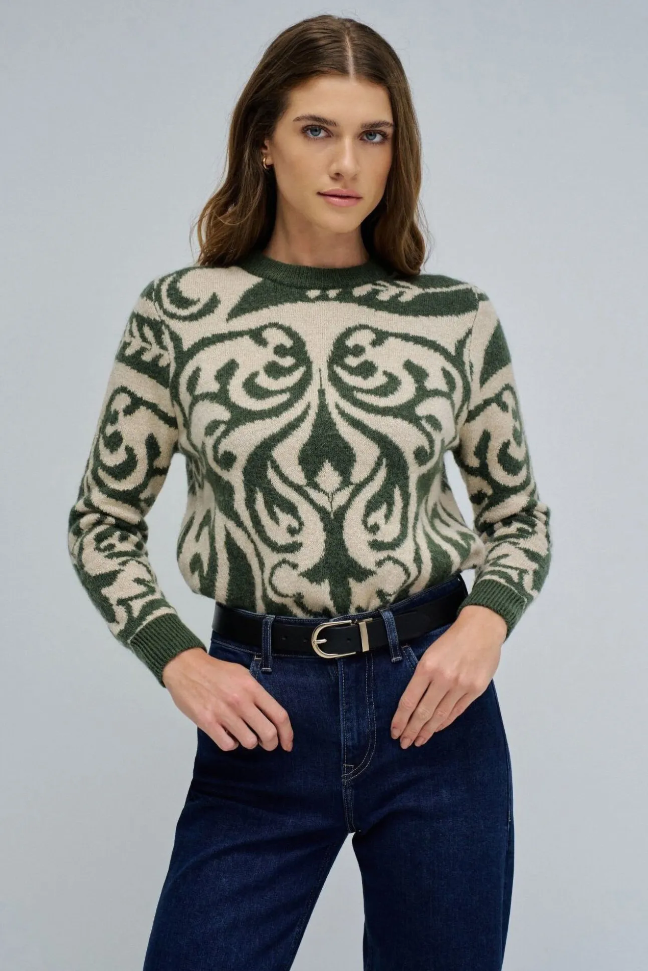 Jersey de lana con jacquard