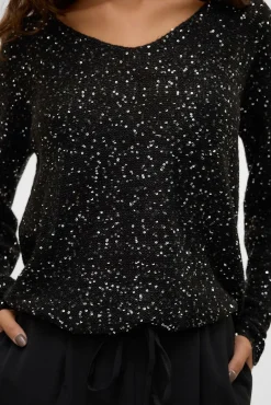 Jersey de lurex y lentejuelas