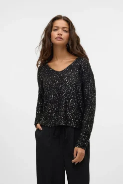 Jersey de lurex y lentejuelas