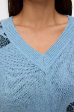 Jersey de manga larga cuello pico Curve