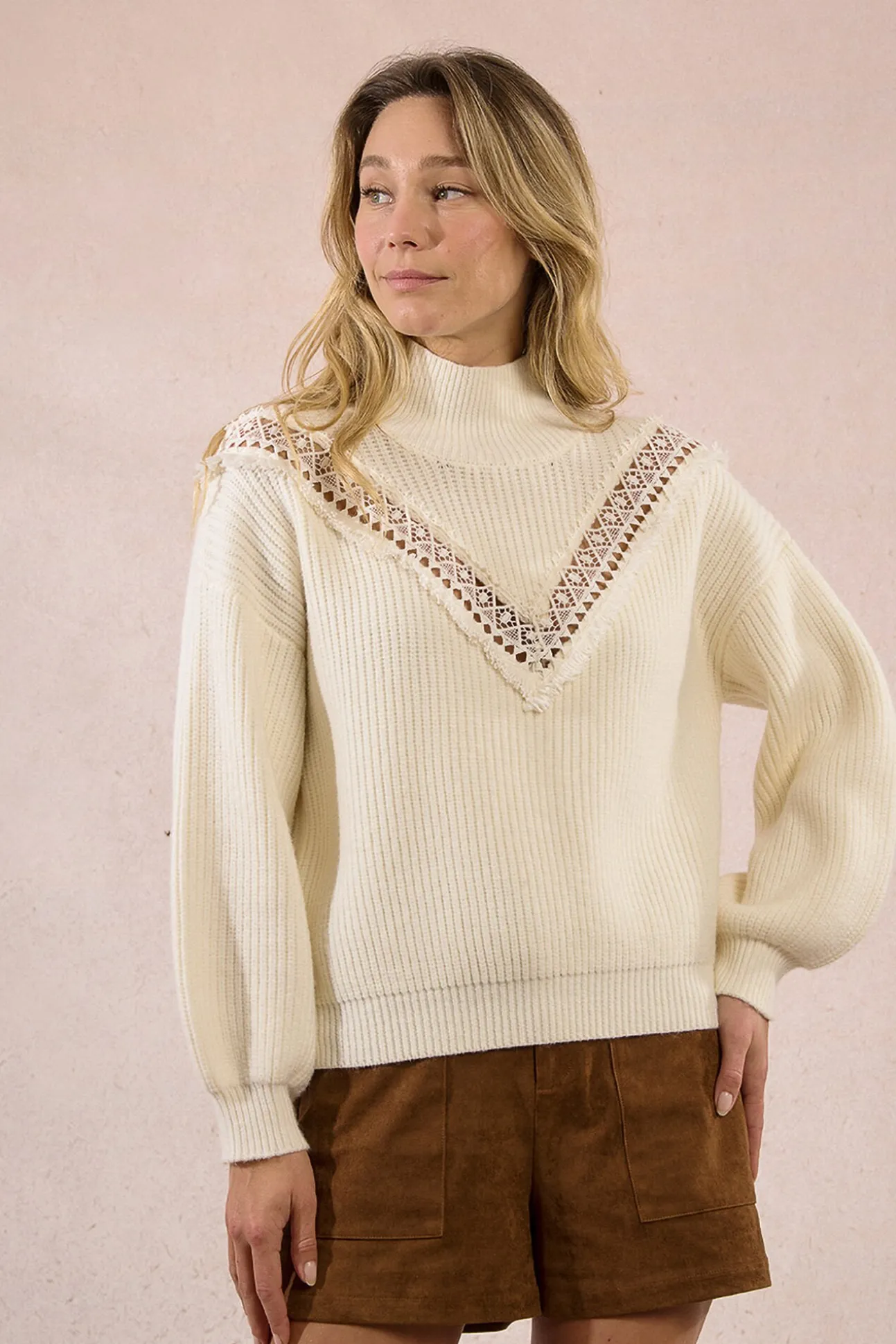 Jersey de manga larga detalle bordado