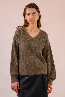 Jersey de manga larga detalle abalorios