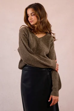 Jersey de manga larga detalle abalorios