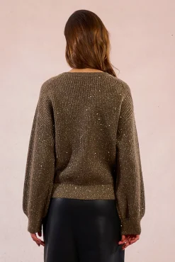 Jersey de manga larga detalle abalorios