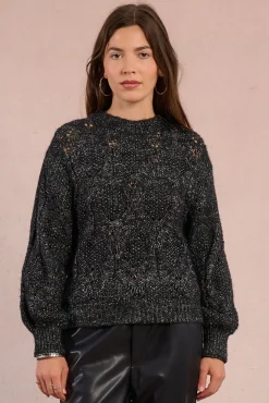 Jersey de manga larga en punto calado