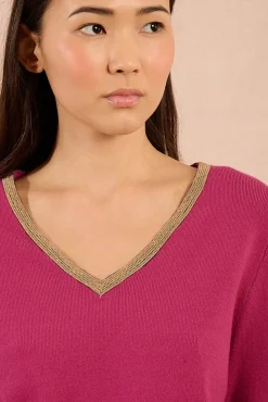 Jersey de manga larga ribete dorado