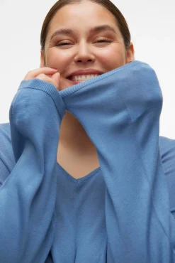 Jersey de manga larga y cuello pico Curve