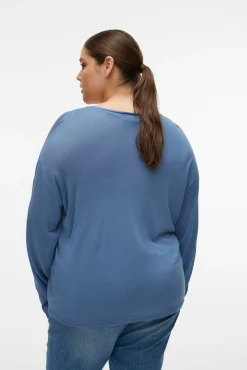 Jersey de manga larga y cuello pico Curve