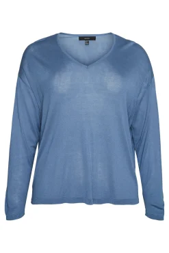 Jersey de manga larga y cuello pico Curve