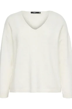 Jersey de manga larga y cuello pico talla grande