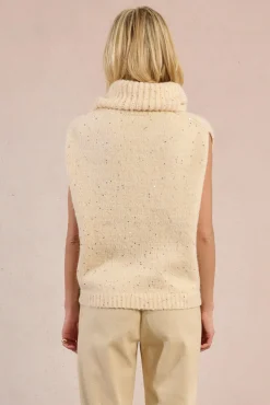 Jersey de manga sisa cuello alto