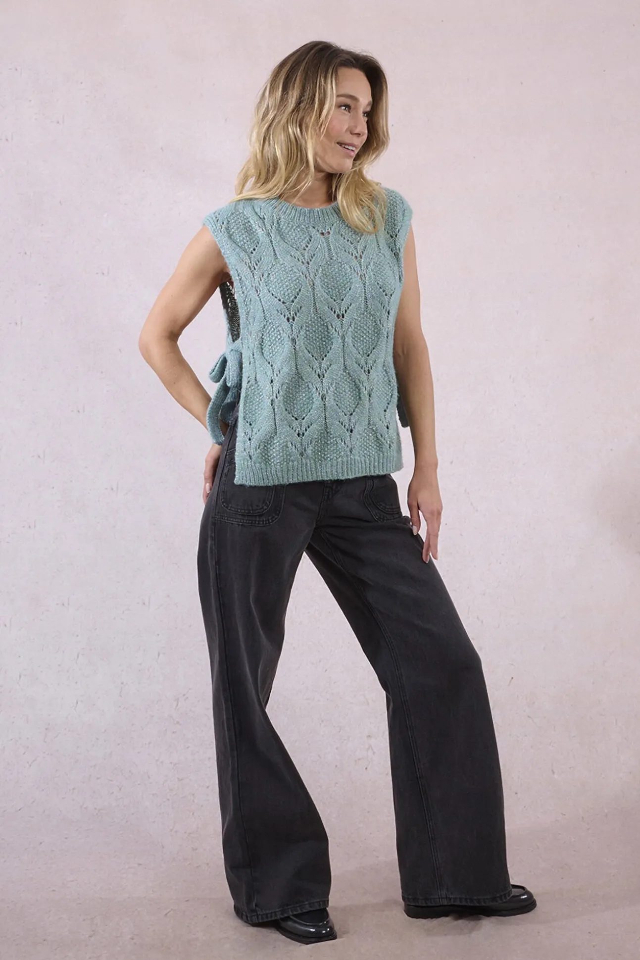 Jersey de manga sisa detalle lazo