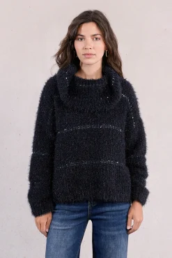 Jersey de mujer de manga larga estampado rayas