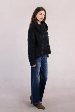 Jersey de mujer de manga larga estampado rayas