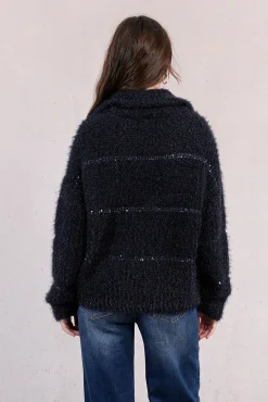 Jersey de mujer de manga larga estampado rayas