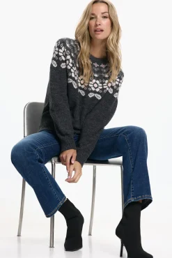 Jersey de mujer de manga larga con estampado