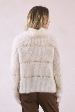 Jersey de mujer de manga larga estampado rayas