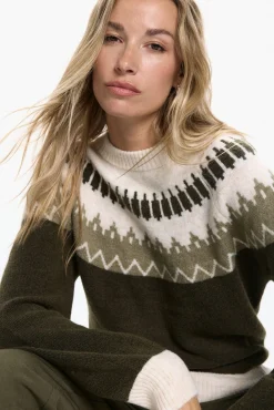 Jersey de mujer de manga larga con estampado