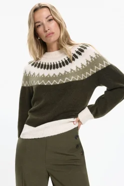 Jersey de mujer de manga larga con estampado