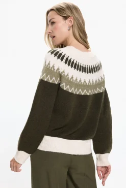 Jersey de mujer de manga larga con estampado