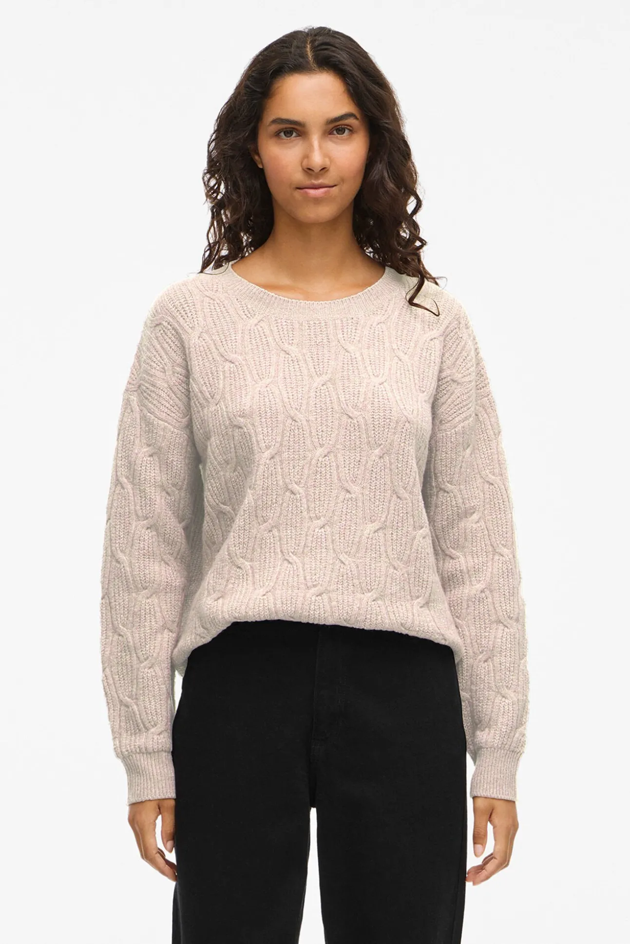 Jersey de ochos con cuello redondo