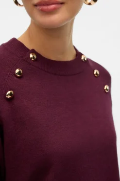 Jersey de punto botones dorados