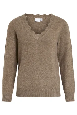 Jersey de punto con cuello pico